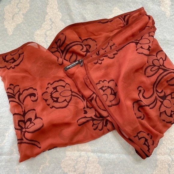 Franco Ferrari Silk and Wool Scarf Vintage - Picture 1 of 6